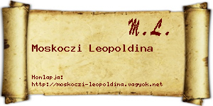 Moskoczi Leopoldina névjegykártya